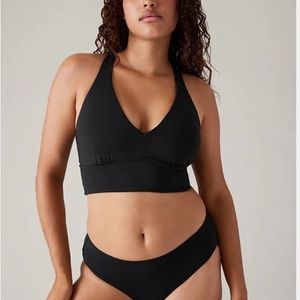 Athleta plunge bikini top black small D/DD
